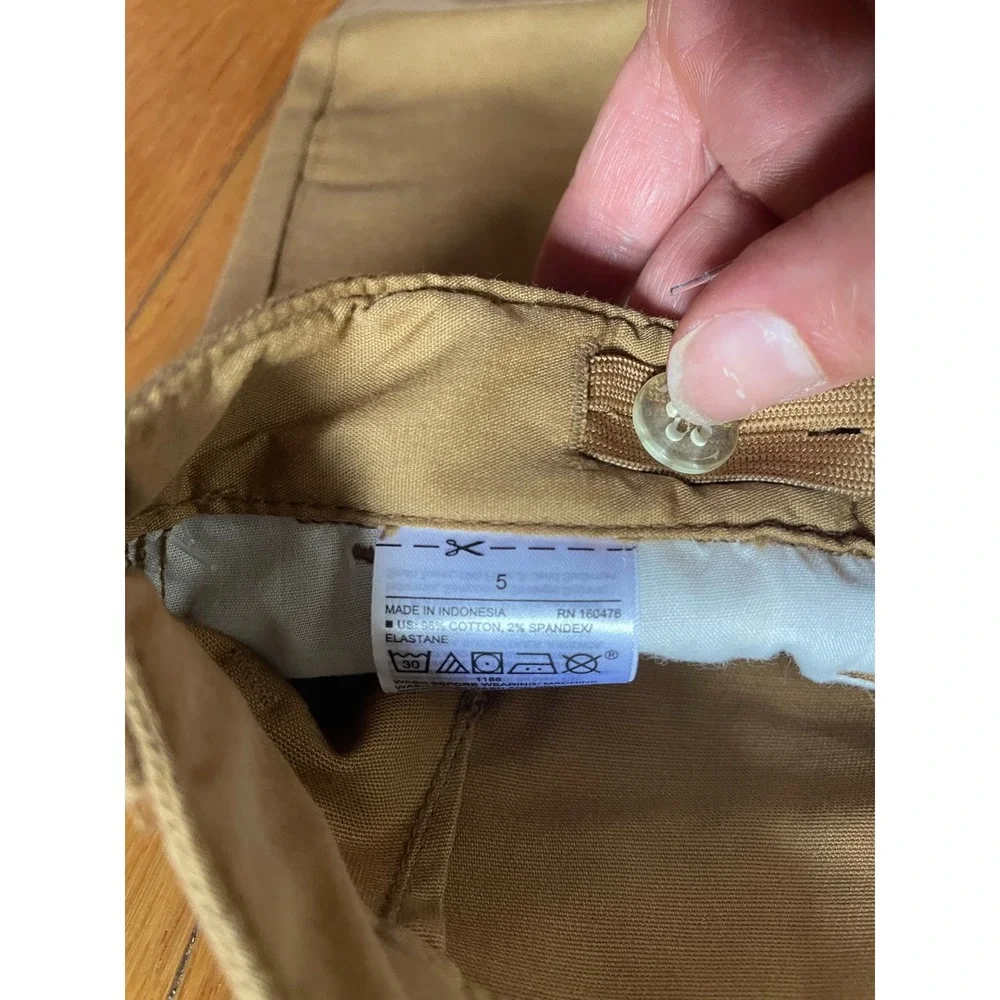Old Navy Boys Khaki Straight Built-In Flex Reinforced Knee Chino Pants Size 5